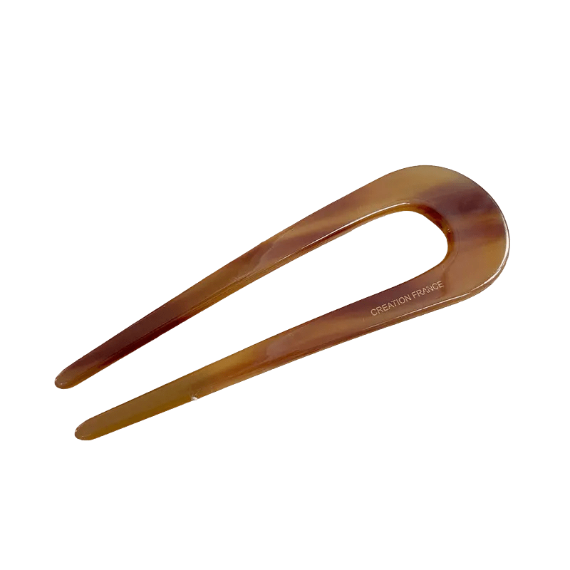 tortoiseshell u-shape hair fork for casual updos