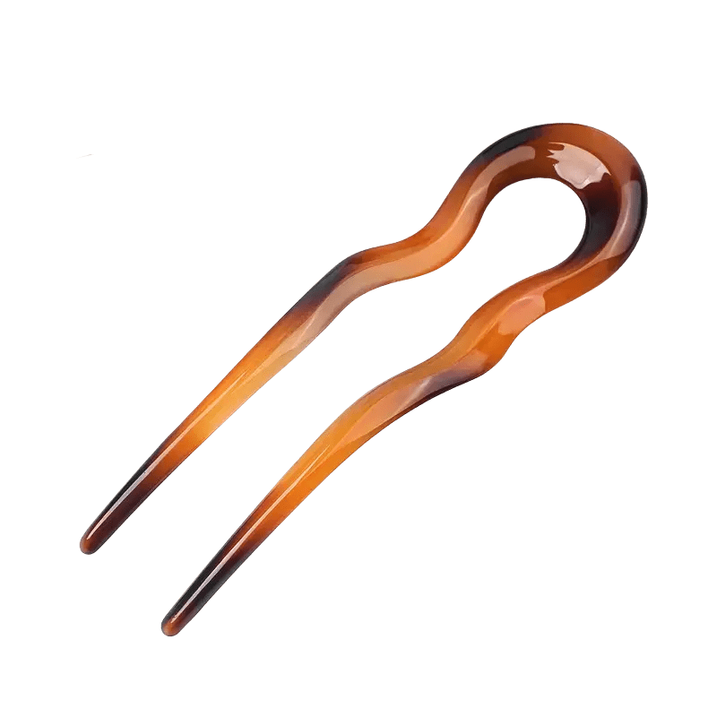 u-shaped hair fork for low bun hairstyle