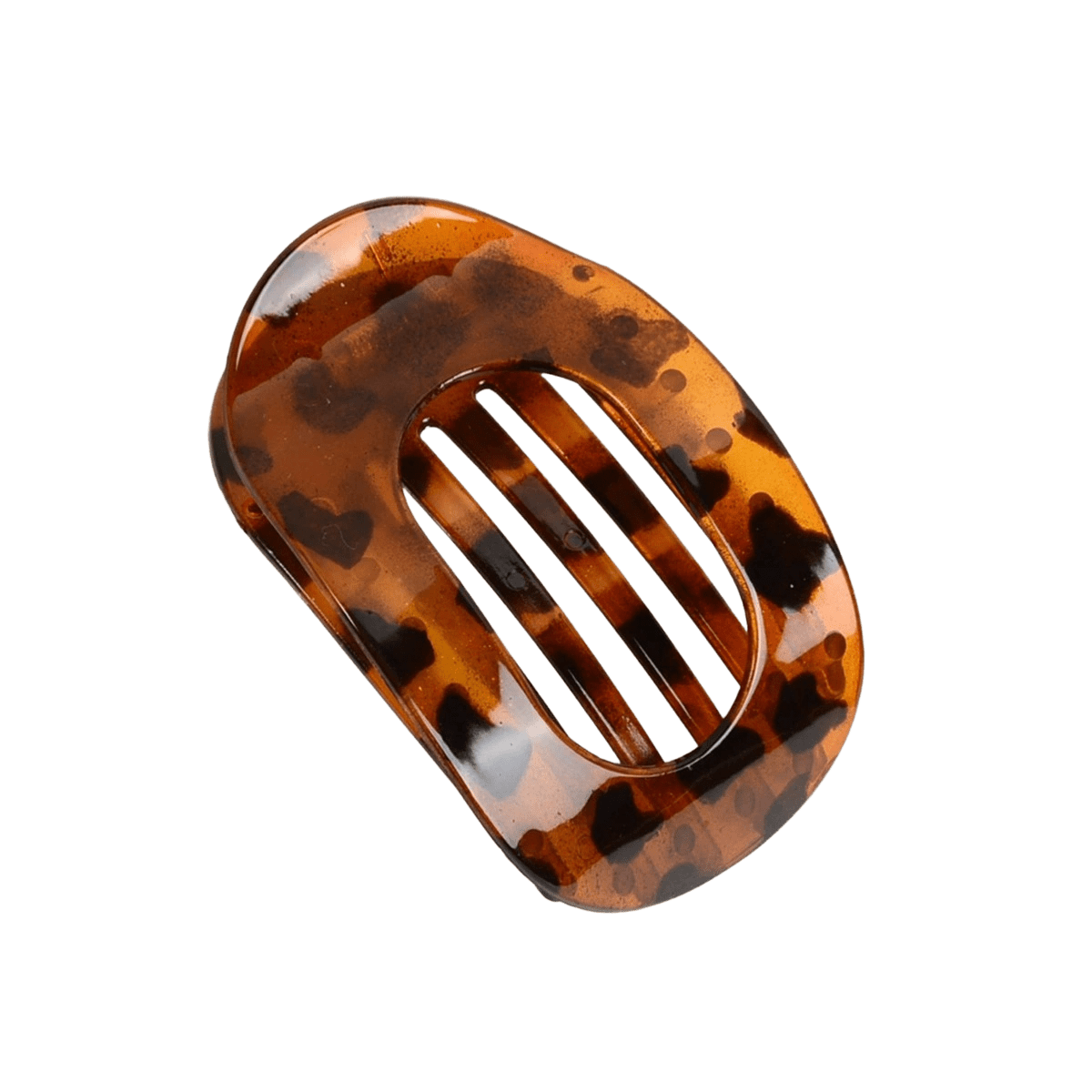 oval tortoiseshell barrette hair clip
