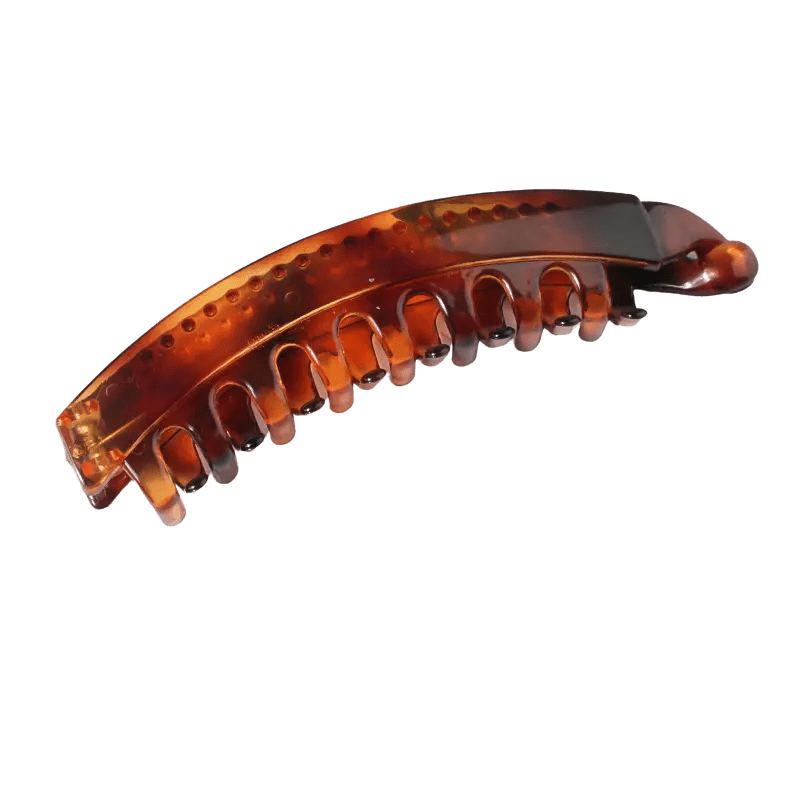 tortoiseshell claw clip close up hair accessory
